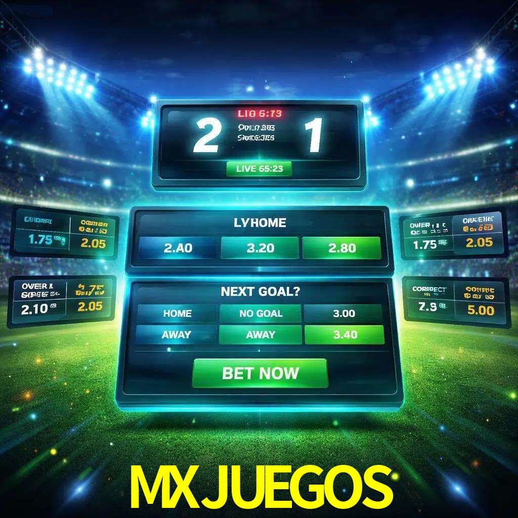 Vista de apuestas en vivo MXJUEGOS durante un partido en curso