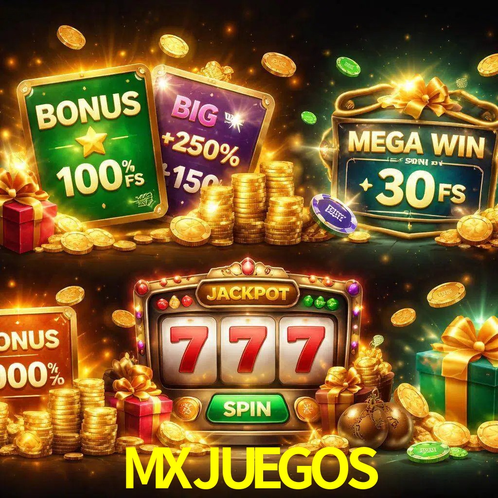 Tipos de bonos MXJUEGOS incluyendo recompensas de bienvenida y promociones continuas