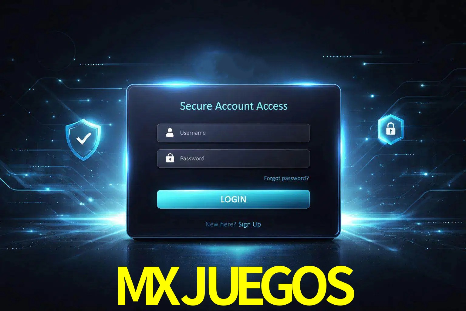 Pantalla de inicio de sesión de cuenta MXJUEGOS para usuarios en México